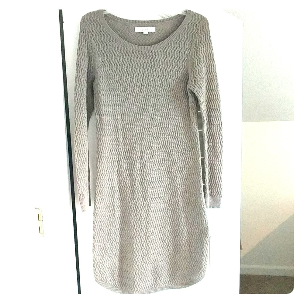 Pale Brown LOFT Sweater Dress